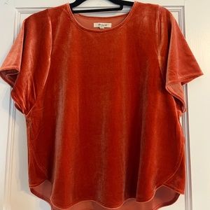 Madewell Velvet Butterfly Top- Size Small